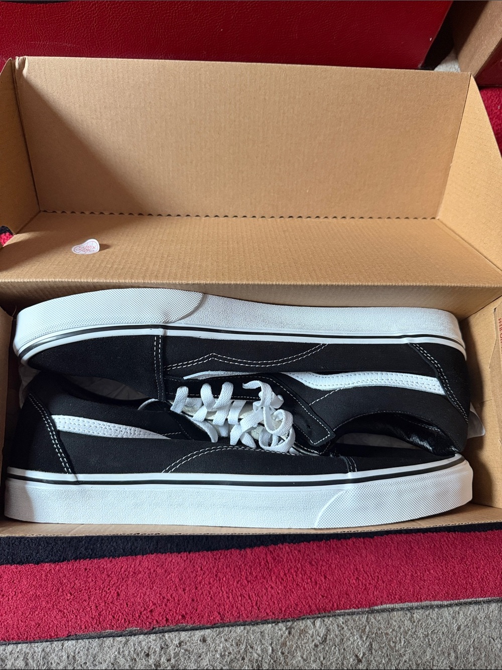 Vans Black and White Old Skool Low Top Sneakers